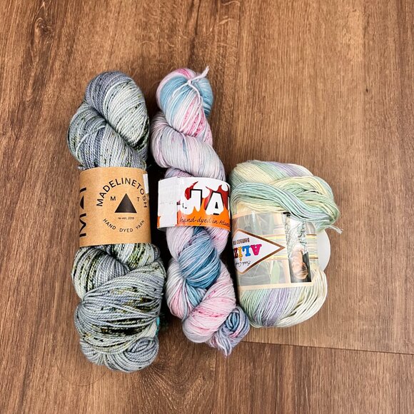 Hand Dyed Merino Wool/ Bamboo Skeins Madelinetosh Jake77 pastel - Picture 15 of 15